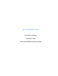 Image of E-book The Inner Game of Tennis
