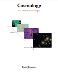 E-book Cosmology Part III Mathematical Tripos