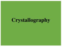 E-book Crystallography