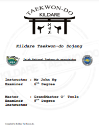 E-book Taekwon-do Kildare : Kildare Taekwon-do Dojang
