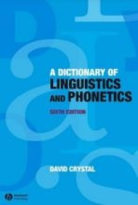 E-book A Dictionary of Linguistics and Phonetics